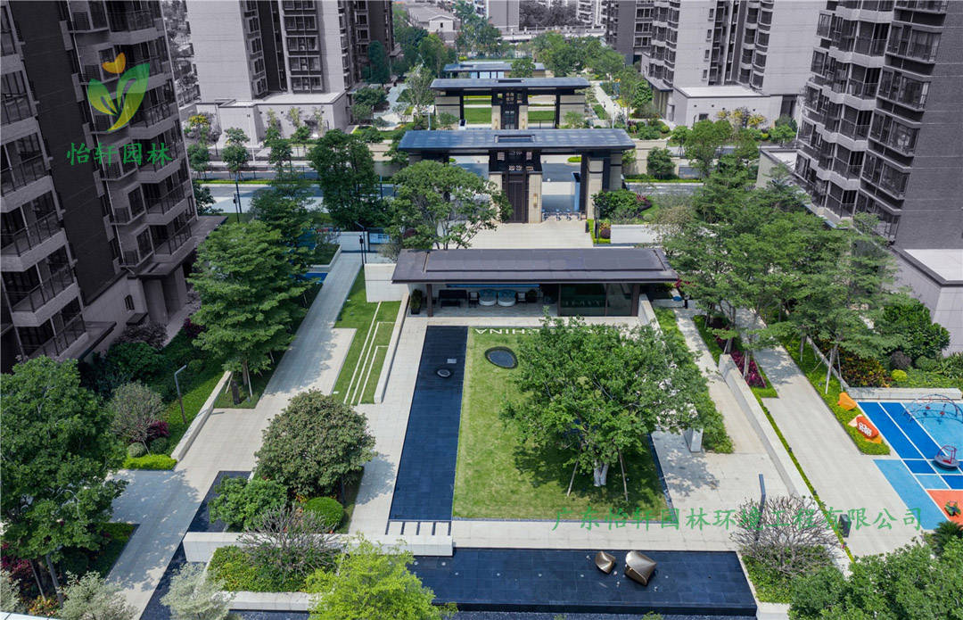 南沙時代·香海彼岸小區綠化景觀設計實景圖