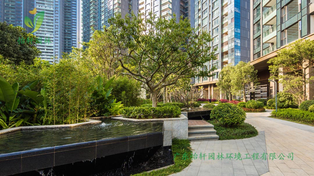 怡軒園林深圳博林天瑞小區綠化景觀設計實景圖