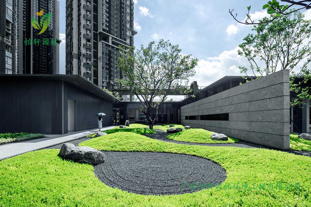 保利廣鋼225地塊住宅區綠化工程施工改造實景圖