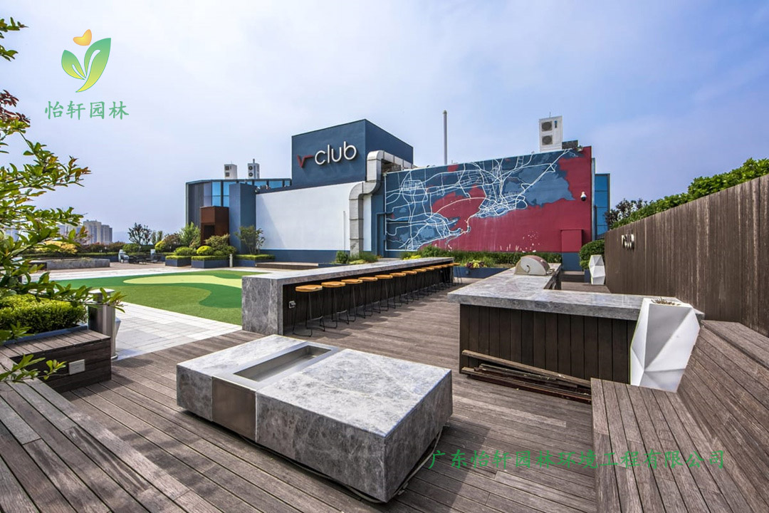 萬科地產深圳總部屋頂花園綠化工程設計改造實景圖
