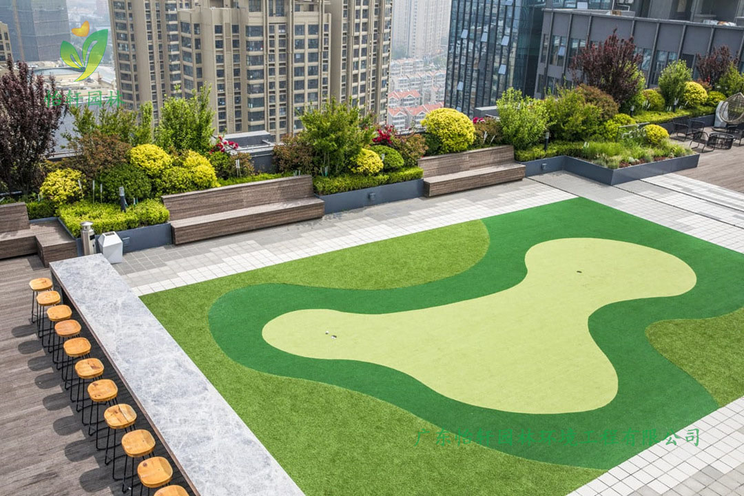 萬科地產深圳總部屋頂花園綠化工程設計改造實景圖