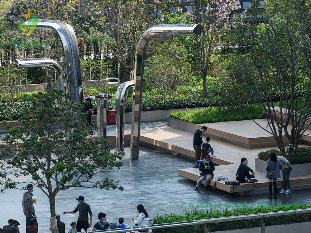 深圳萬象天地商業街花園綠化工程實景圖